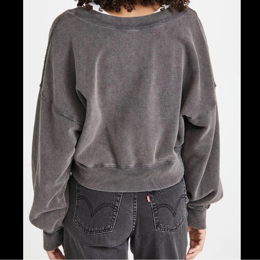 Free People Dark Gray Sweatshirt - Picture 2 of 12